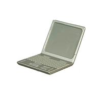 Melody Jane Dolls House Silver Lap Top Laptop Computer Metal Miniature Modern Accessory