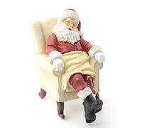Melody Jane Dolls House Sleeping Father Christmas Figure Santa Clause in Armchair 1:12 Resin