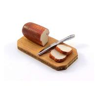 Melody Jane Dolls House Slicing Tin Loaf on Bread Board Miniature 1:12 Kitchen Accessory