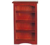 Melody Jane Dolls House Small Bookcase Shelf Unit Mahogany Study Office Library Furniture