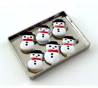 Melody Jane Dolls House Snowman Cooking on Baking Tray Miniature Kitchen Christmas Accessory