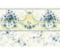 Melody Jane Dolls House Sonata Blue Miniature Print Wallpaper1:12 Scale 3 Sheets