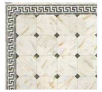 Melody Jane Dolls House Spanish Tile Floor Black Cream Marble Gloss Card Flooring Sheet