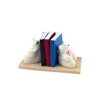 Melody Jane Dolls House Teddy Bear Books in Bookends Miniature Nursery Toy Shop Accessory