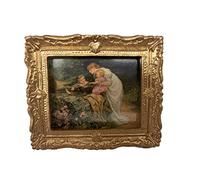 Melody Jane Dolls House Time with Mother Picture Painting Gold Frame Miniature Accessory