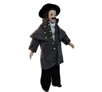 Melody Jane Dolls House Victorian Gentleman in Coat Miniature Porcelain People