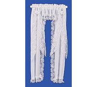Melody Jane Dolls House Victorian Princess White Curtains Miniature 1:12 Window Accessory
