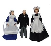 Melody Jane Dolls House Victorian Servants Butler, Parlour, Chamber Maid Set of 3