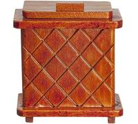 Melody Jane Dolls House Walnut Clothes Hamper Laundry Basket Wooden Miniature 1:12 Accessory