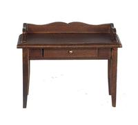 Melody Jane Dolls House Walnut Desk Writing Table with Drawer Miniature 1:12 Study Furniture