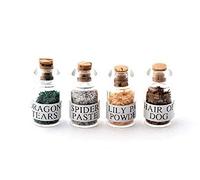 Melody Jane Dolls House Witch's Potion Spell Ingredients in Jars 1:12 Halloween Accessory