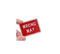 Melody Jane Dolls House Wrong Way Sign US Road Restricted Area Warning 1:12 Scale Accessory