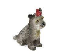 Melody Jane Dolls House Yorkshire Terrier Sitting Pet Yorkie Dog with Bow 1:12 Accessory