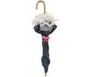 Melody Jane Dolls Houses Black Victorian Umbrella Parasol Ladies Accessory