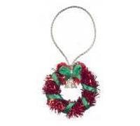 Melody Jane Dolls Houses Decorated Christmas Wreath Red Miniature 1:12 Accessory