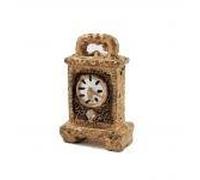Melody Jane Dolls Houses Fancy Gold & Black Carriage Clock1:12 Scale Accessory