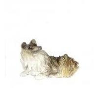 Melody Jane Dolls Houses Lying Down Dog Miniature Pet1:12 Scale
