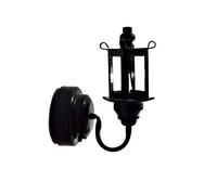 Melody Jane Dolls Houses Old Fashioned Black Coach Lamp Battery LED Wall Light