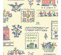 Melody Jane Dolls Houses Sampler Pink Green Miniature Print Wallpaper 3 Sheets
