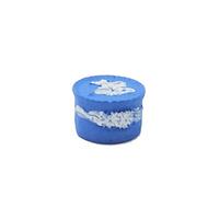 Melody Jane Dolls Houses Wedgwood Blue Trinket Box Miniature Ornament Accessory