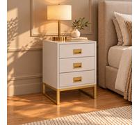 Melody Maison 3 Drawer Bedside Table - Elle Stone Range