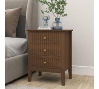 Melody Maison 3 Drawer Bedside Table - Hales Dark Wood Range