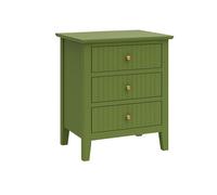 Melody Maison 3 Drawer Bedside Table - Hales Green Range in Dark Green Melody Maison Dark Green