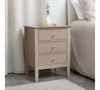 Melody Maison 3 Drawer Bedside Table - Hales Tan Range