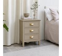Melody Maison 3 Drawer Bedside Table - Lawrence Taupe Range
