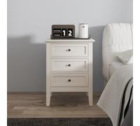 Melody Maison 3 Drawer Bedside Table - Rowley Pale Cream Range