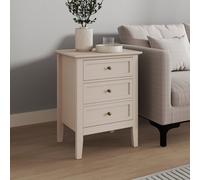 Melody Maison 3 Drawer Bedside Table - Rowley Taupe Grey Range