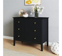 Melody Maison 3 Drawer Chest Of Drawers - Hales Black Range
