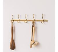 Melody Maison Antique Gold Metal Wall Hook Rail - 49cm | Size: Medium Melody Maison Gold M