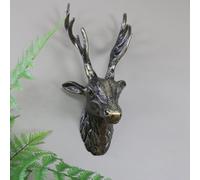Melody Maison Antique Gold Metal Wall Mounted Stag Head