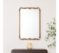 Melody Maison Antique Gold Ornate Framed Wall Decorative Mirror - 90Cm X 60Cm