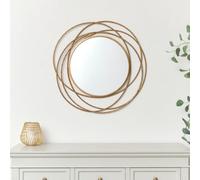 Melody Maison Antique Gold Swirl Wall Mirror - 70Cm X 70Cm