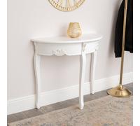 Melody Maison Antique White Half Moon Console Table - Pays Blanc Range