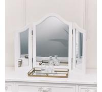 Melody Maison Antique White Triple Dressing Table Mirror - Pays Blanc Range
