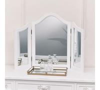 Melody Maison Antique White Triple Dressing Table Mirror - Pays Blanc Range Melody Maison White