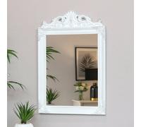 Melody Maison Antique White Wall Mirror 36Cm X 55Cm