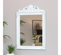 Melody Maison Antique White Wall Mirror 36cm X 55cm | Size: 36 cm X 55 cm Melody Maison White 36 cm X 55 cm