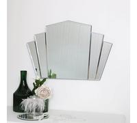 Melody Maison Art Deco Fan Frameless Wall Mirror 40cm x 60cm