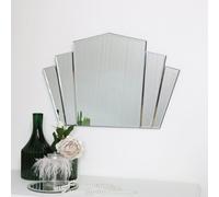 Melody Maison Art Deco Fan Frameless Wall Mirror 40cm X 60cm in Clear | Size: 40 cm X 60 cm Melody Maison Clear 40 cm X 60 cm