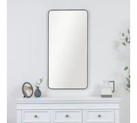 Melody Maison Black Curved Framed Wall Mirror 100Cm X 50Cm