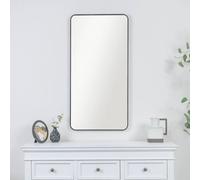 Melody Maison Black Curved Framed Wall Mirror 100cm X 50cm | Size: 100 cm X 50 cm Melody Maison Black 100 cm X 50 cm
