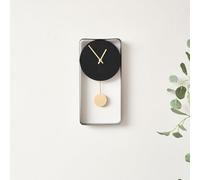 Melody Maison Black Metal Pendulum Wall Clock 41Cm