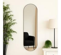 Melody Maison Black Oval Wall Mirror 50Cm X 150Cm