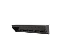 Melody Maison Black Painted Scalloped Edge Coat Peg Rail Hooks With Shelf - 80cm Melody Maison Black