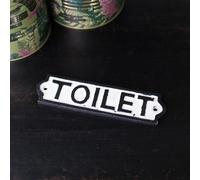 Melody Maison Black & White Metal Toilet Plaque