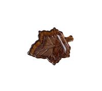 Melody Maison Brown Glass Autumn Leaf Trinket Plate 14cm Melody Maison Brown